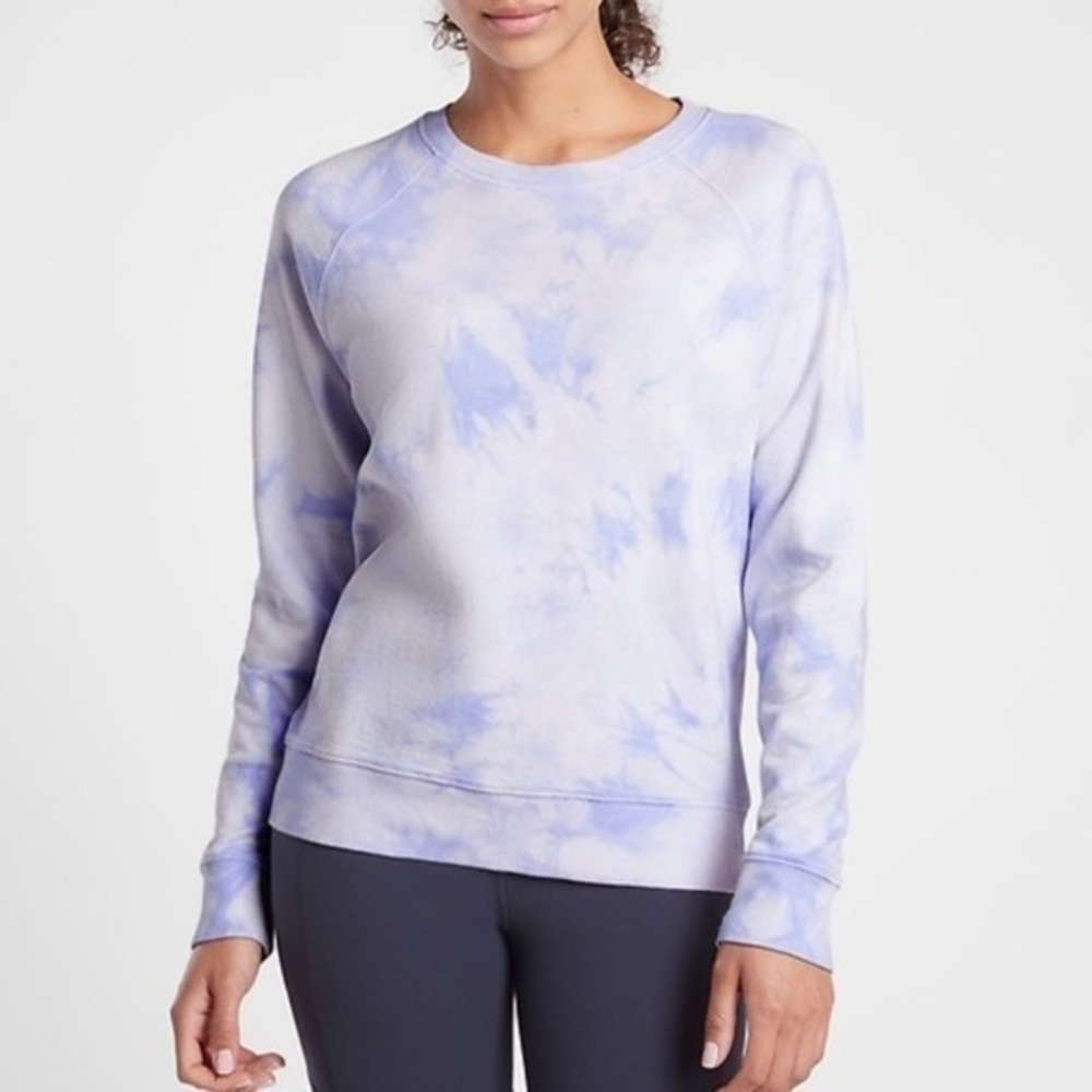 Athleta sweatshirt size 1X blue tie dye pullover sun down
